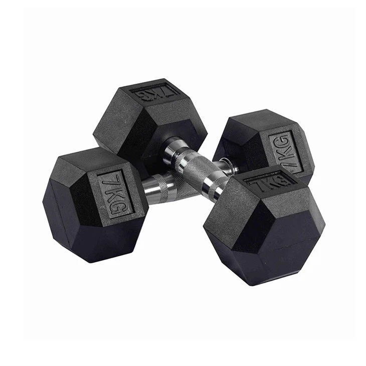 Rubber Coated Hex Dumbbell Set  Manufacturer